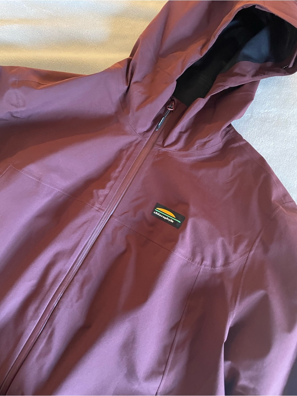 Chlorophylle Woman Waterproof Hooded Jacket - Maroon XXL